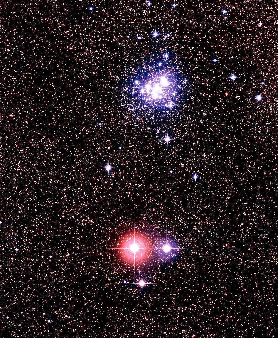 Optical image of open star cluster NGC 6231