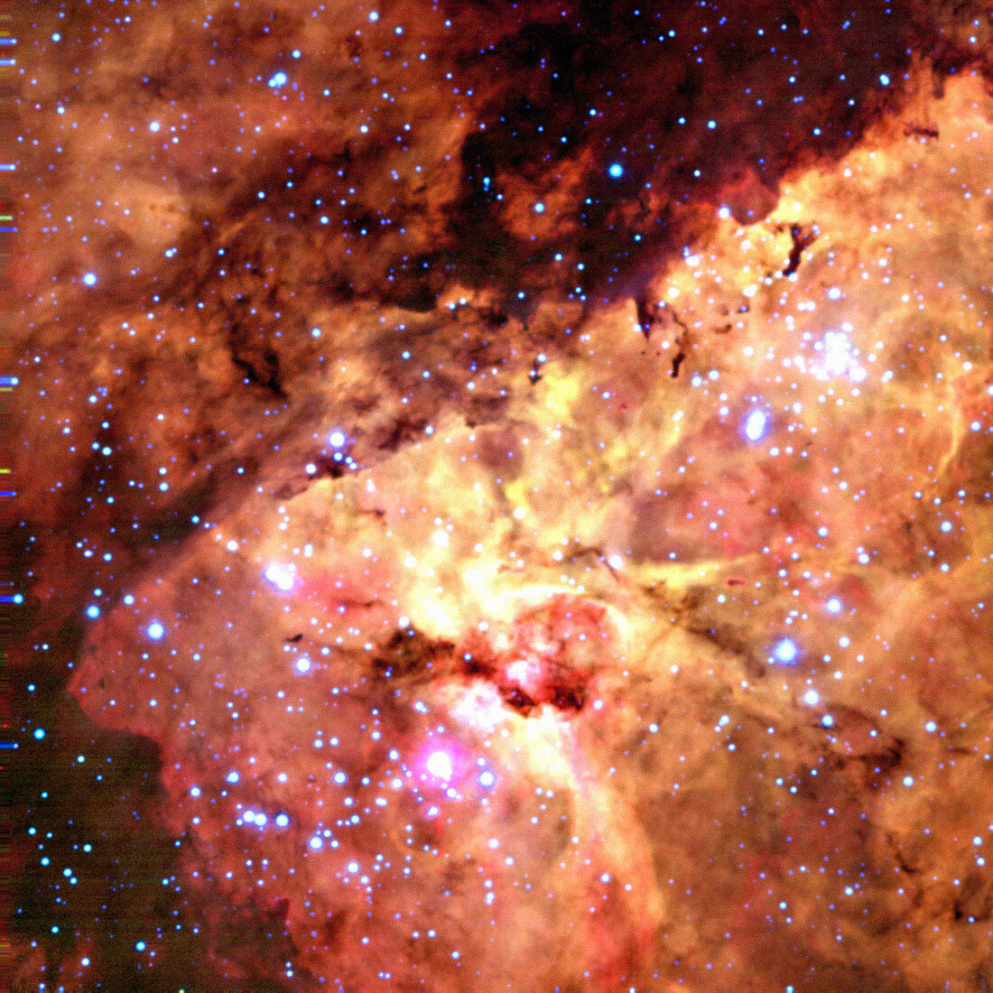 CCD optical image of heart of Eta Carinae nebula