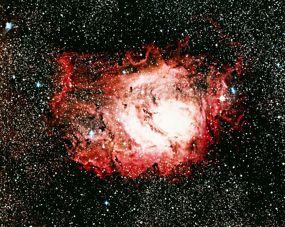 Optical image of the Lagoon nebula in Sagittarius