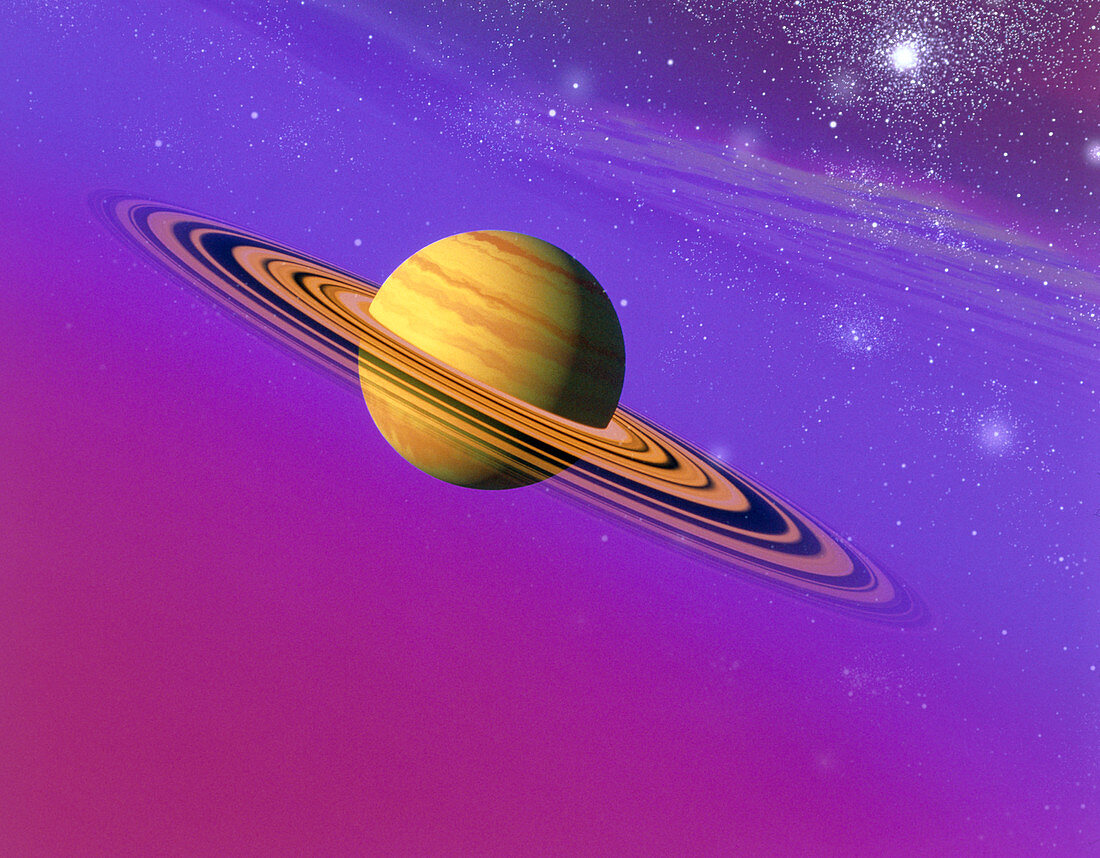 Artist's impression of a Saturn-like planet