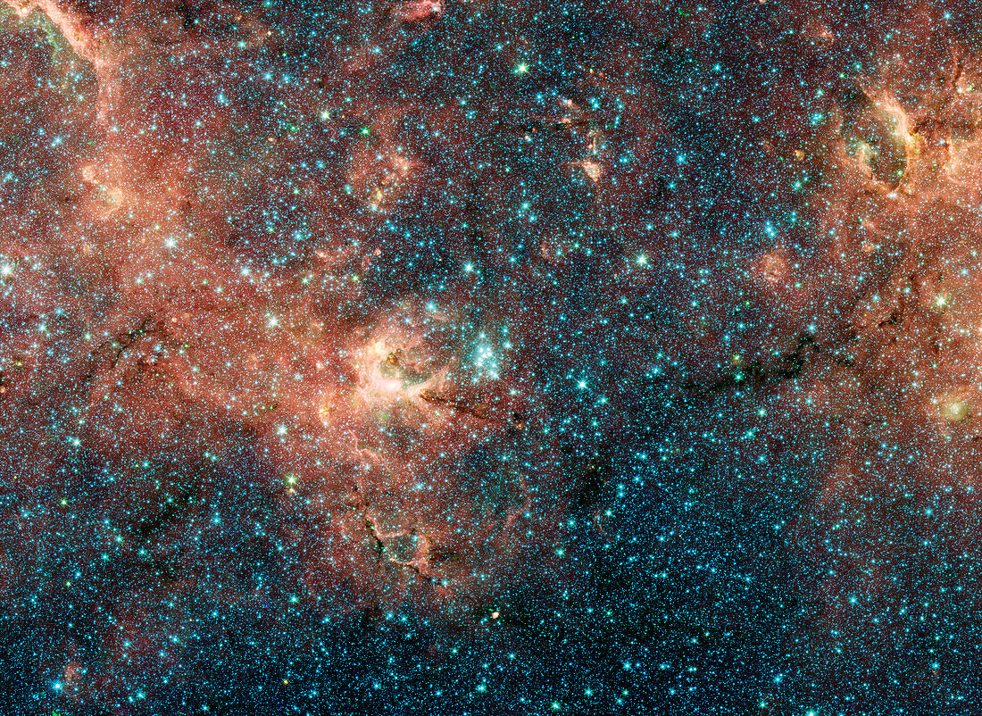 Massive star cluster and nebulae
