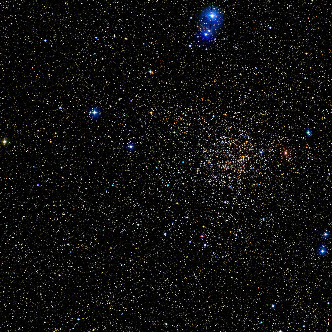 Open star cluster NGC 7789,optical image