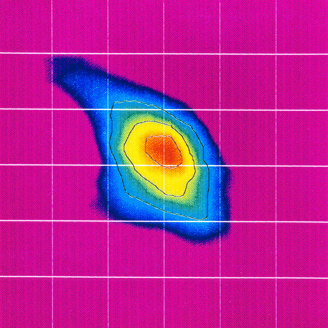 Coloured image of a gamma-ray burst