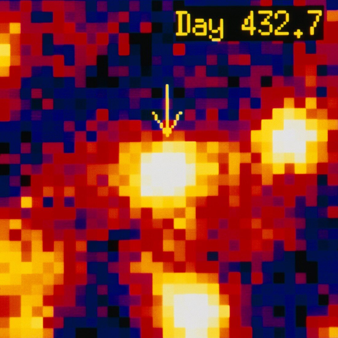 Microlensing by brown dwarf star,second frame