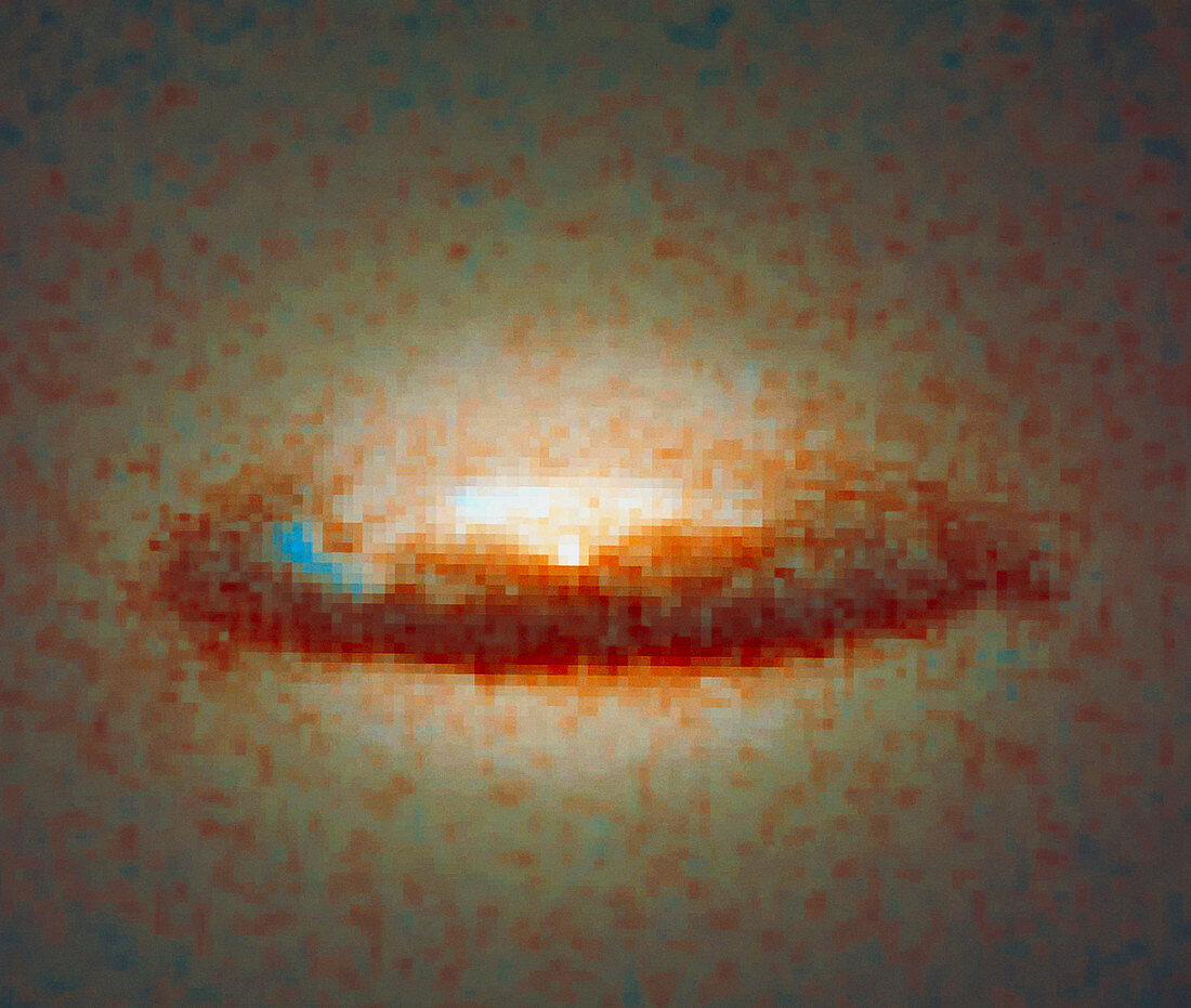 Hubble image of disc and black hole in NGC 7052
