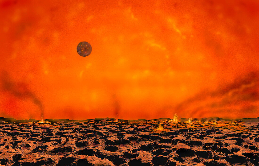 Red giant from a planet