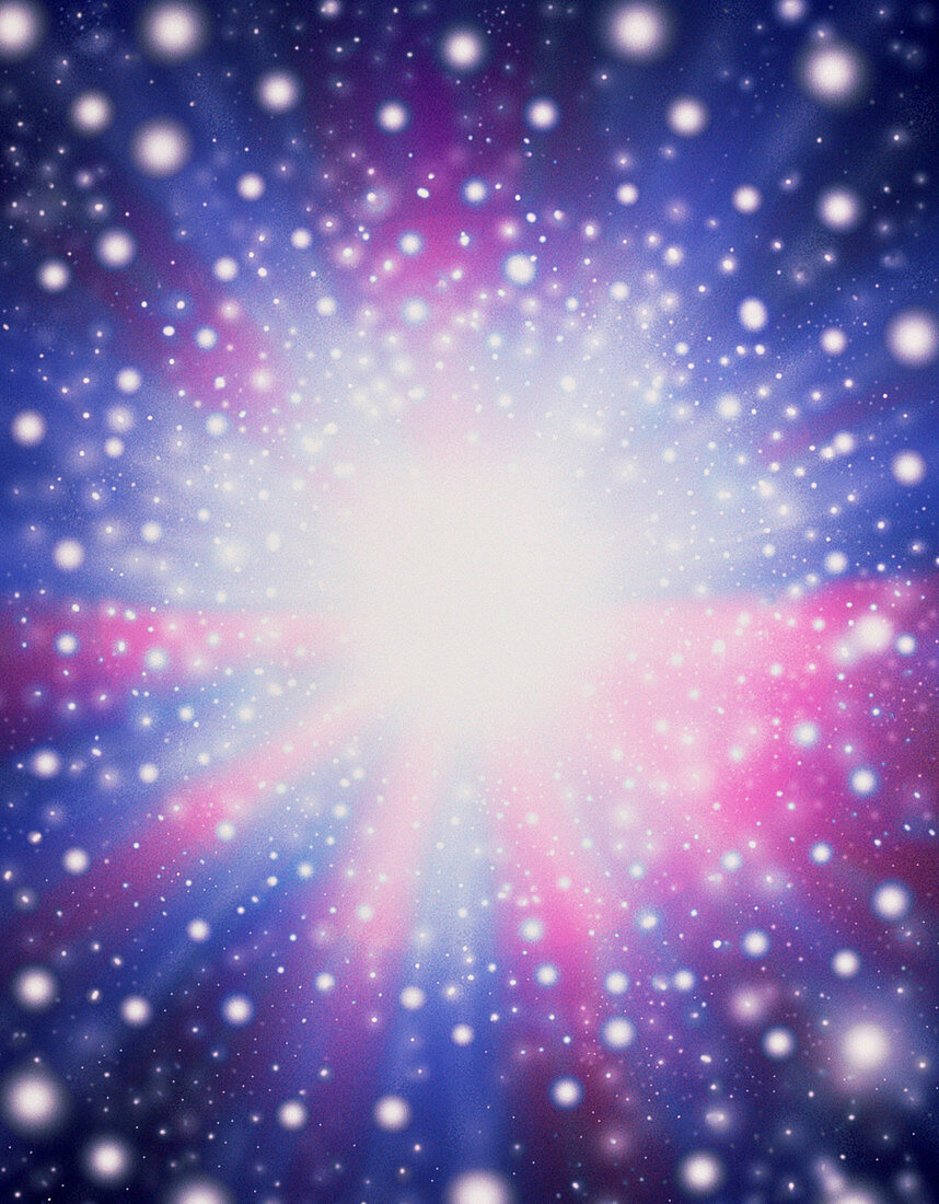 Illustration depicting a supernova explosion
