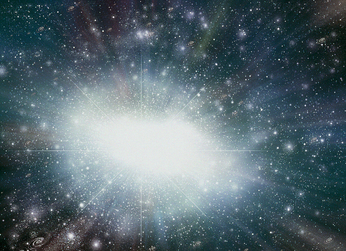 Computer artwork of a supernova explosion