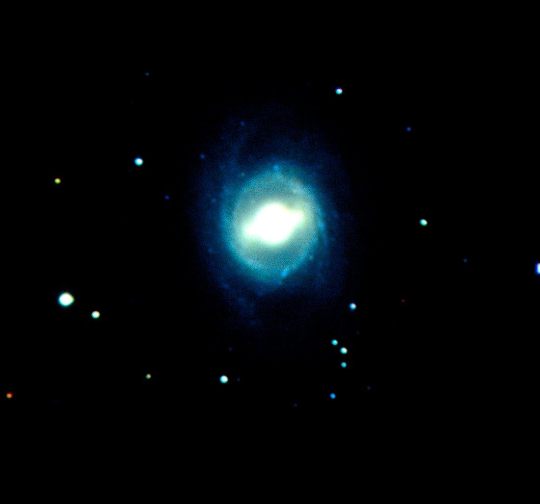 Optical CCD image of the barred spiral galaxy M95