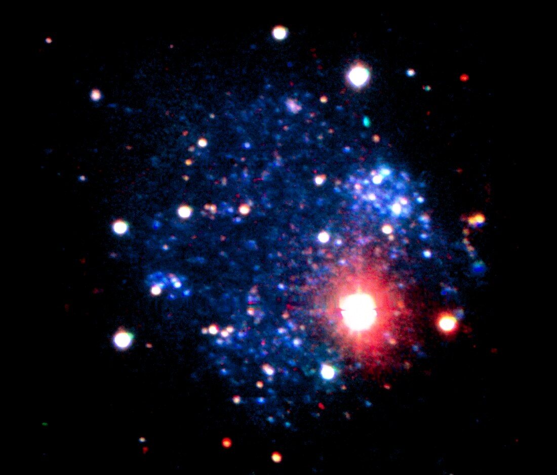 Optical CCD image of SEX-A a Local Group galaxy