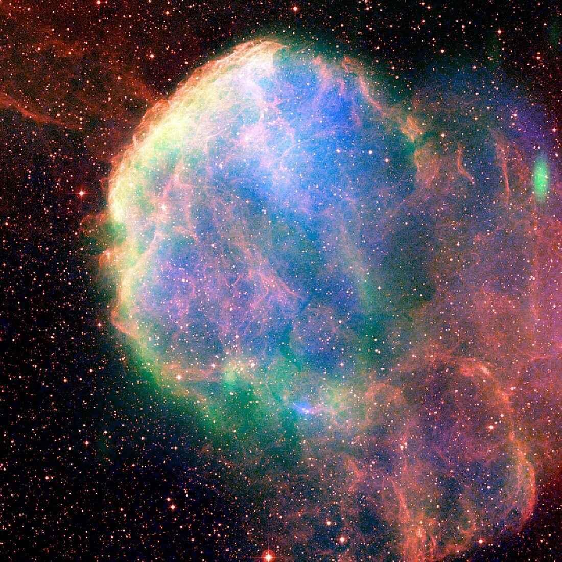 Supernova remnant IC 443,composite image