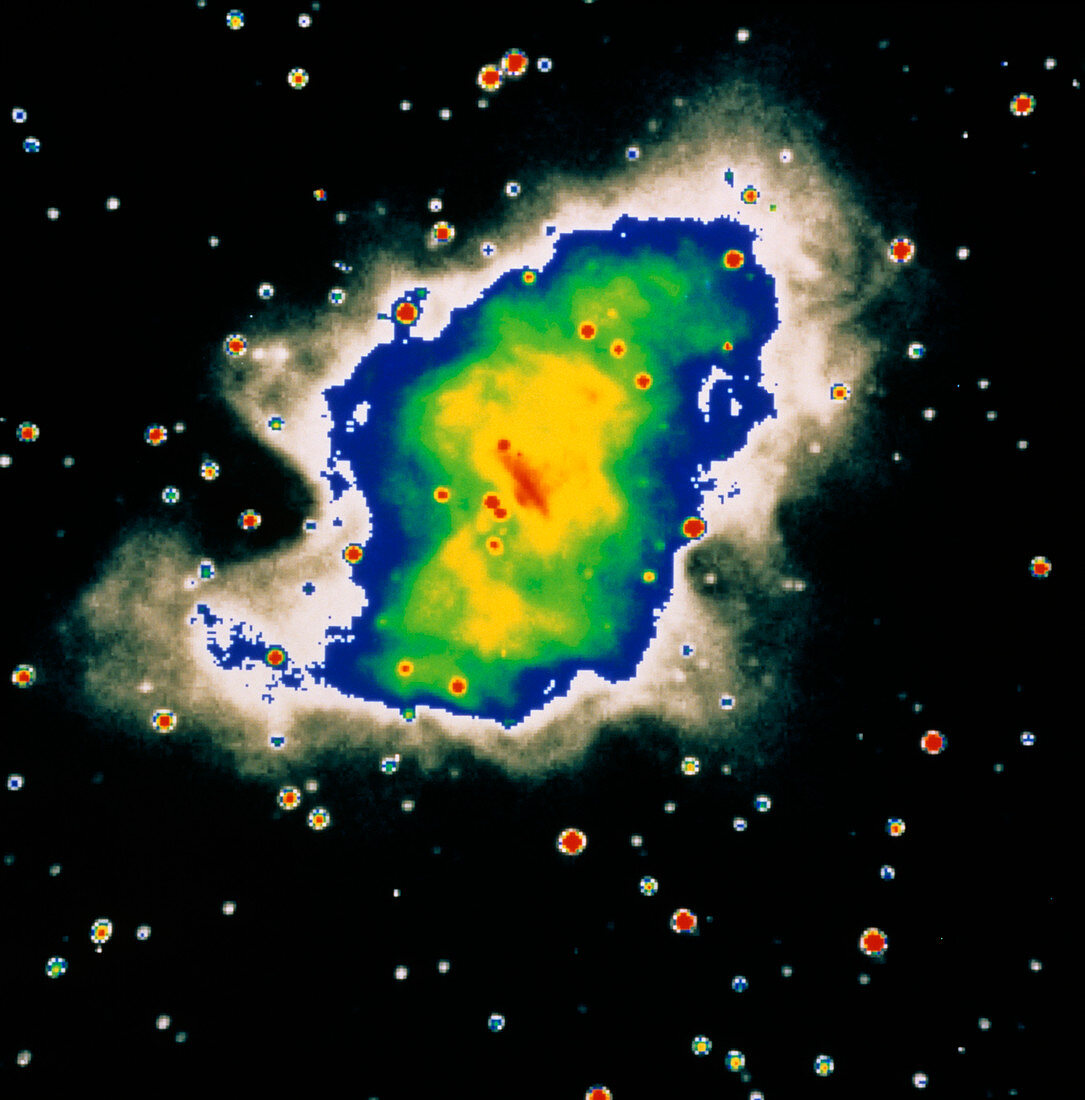 False-colour optical image of the Crab nebula M1