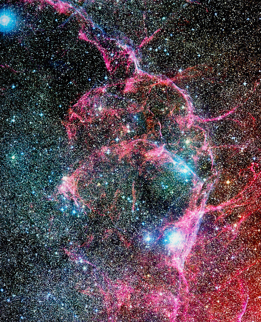 Optical image of the Vela supernova remnant