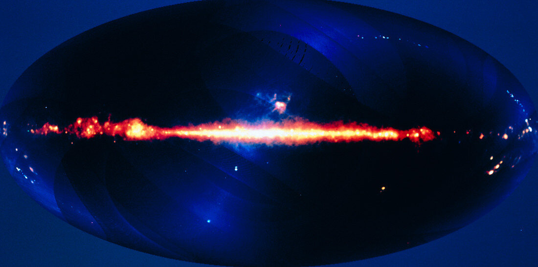 Far-infrared image of the Milky Way,taken by COBE