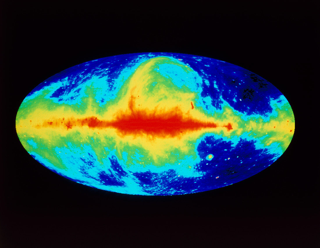 Radio map of the whole sky showing Milky Way