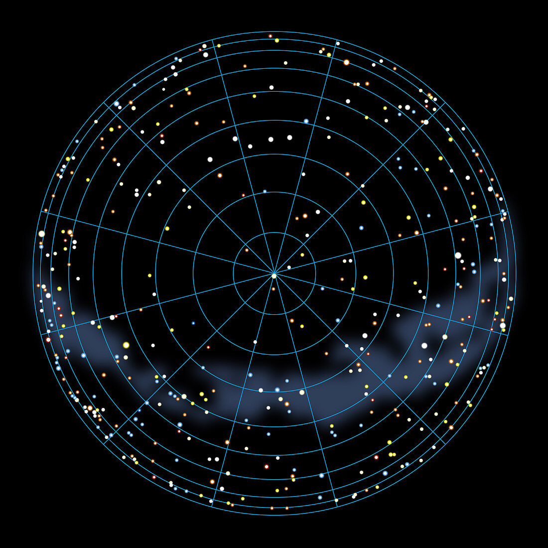 Artwork of the celestial northern hemisphere
