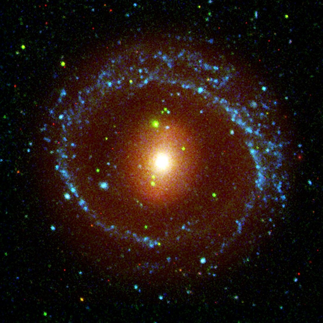Ring galaxy NGC 1291,composite image