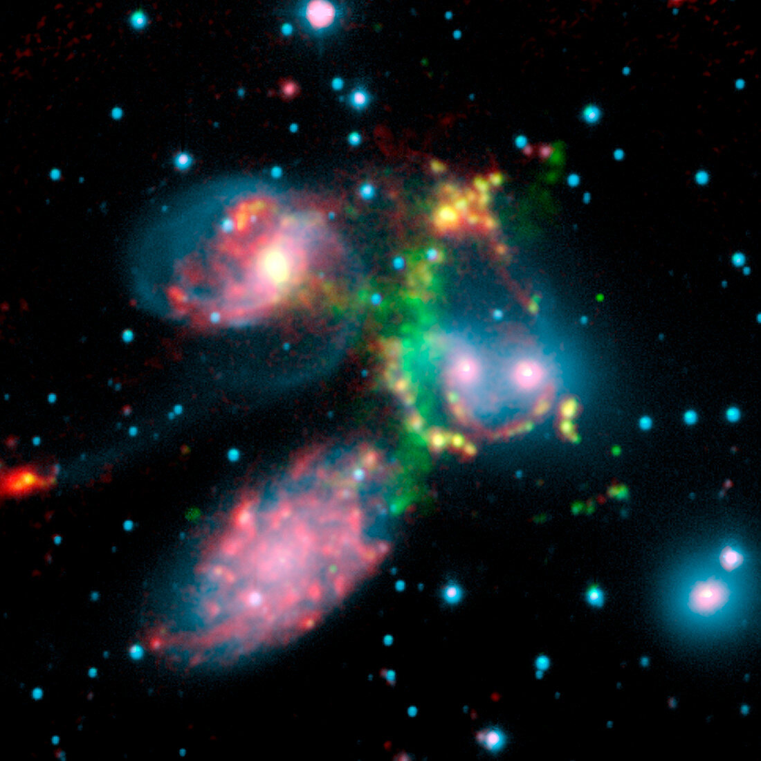 Stephan's Quintet,colliding galaxies