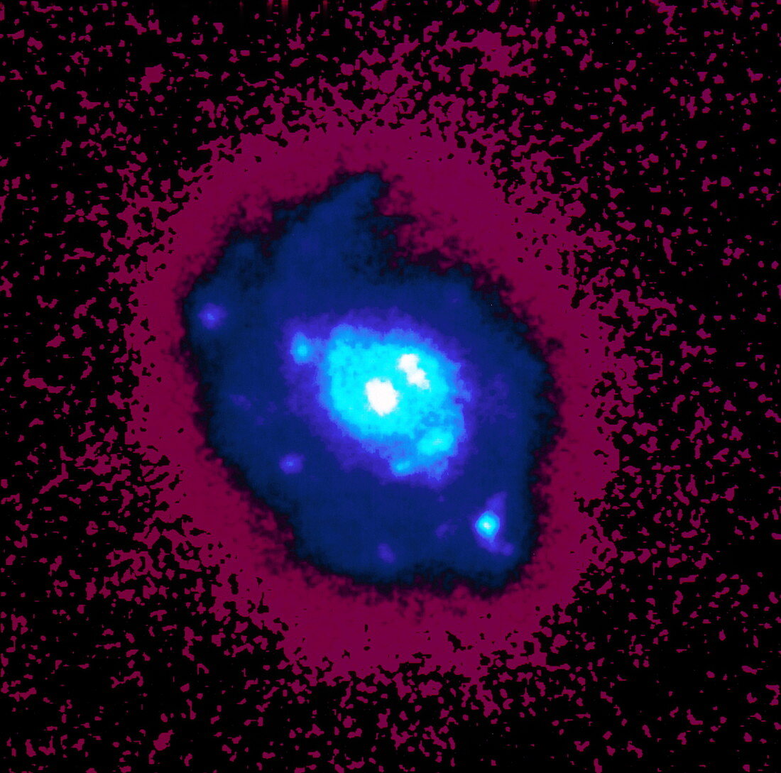 Ultraviolet image of the barred spiral galaxy M77