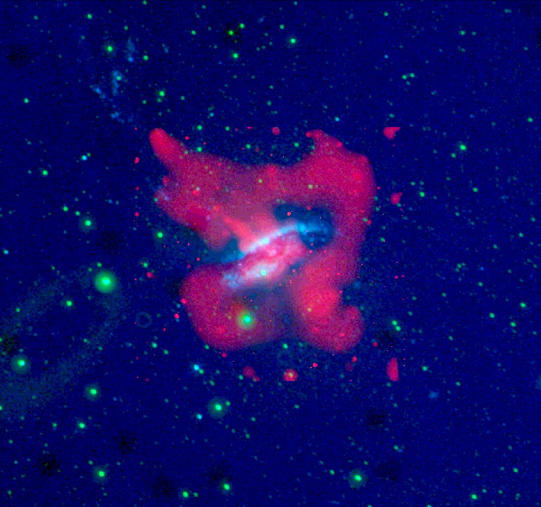 Centaurus A galaxy,UV and X-ray image