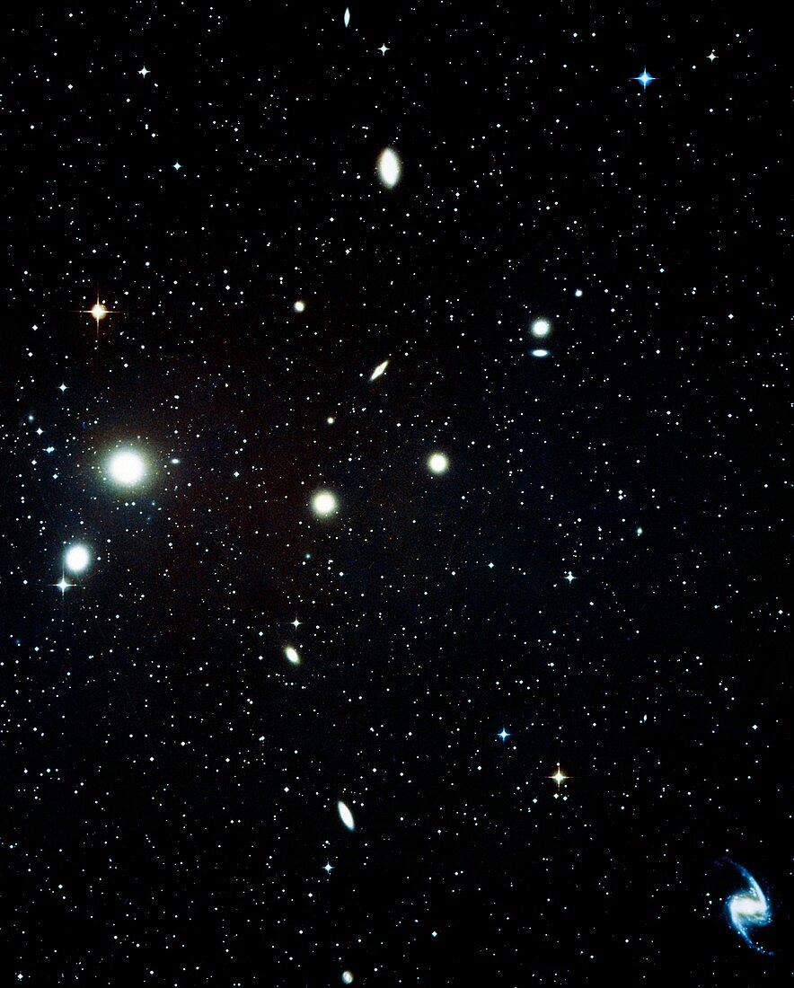 Optical image of the Fornax cluster of galaxies