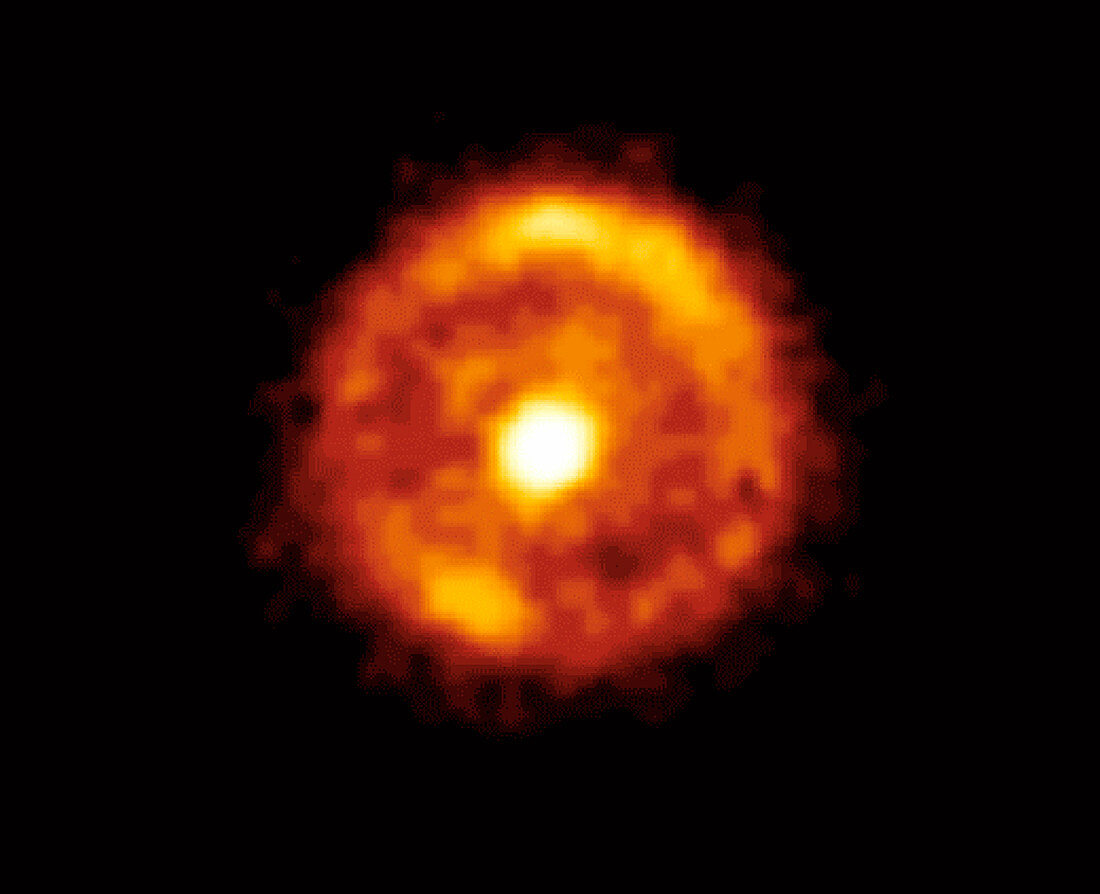 Einstein ring caused by gravitational lensing