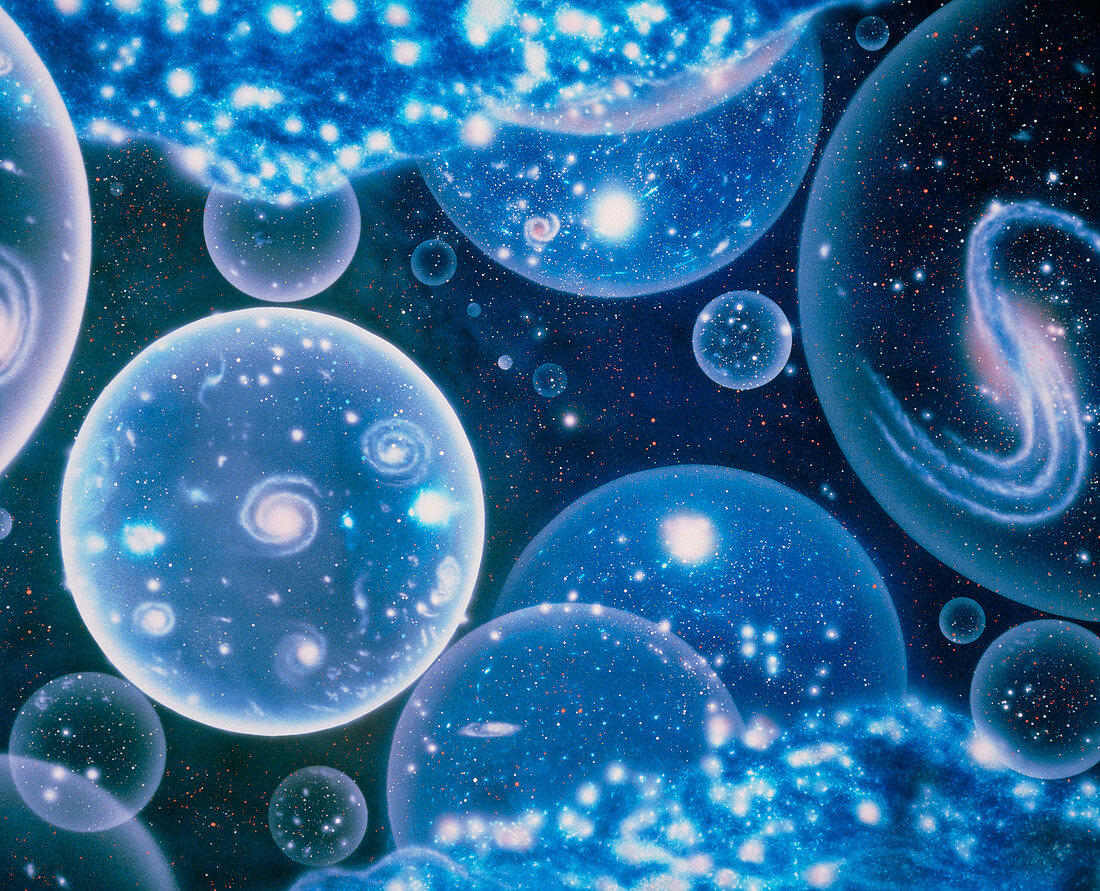 Artwork of bubble universes