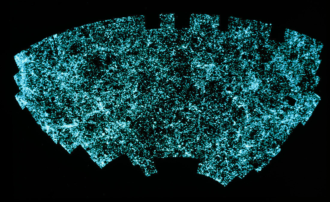 Map showing large-scale structure of the universe