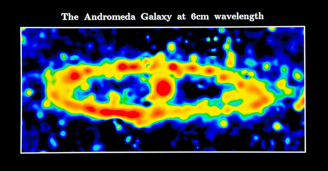 Coloured radio image of the Andromeda Galaxy,M31