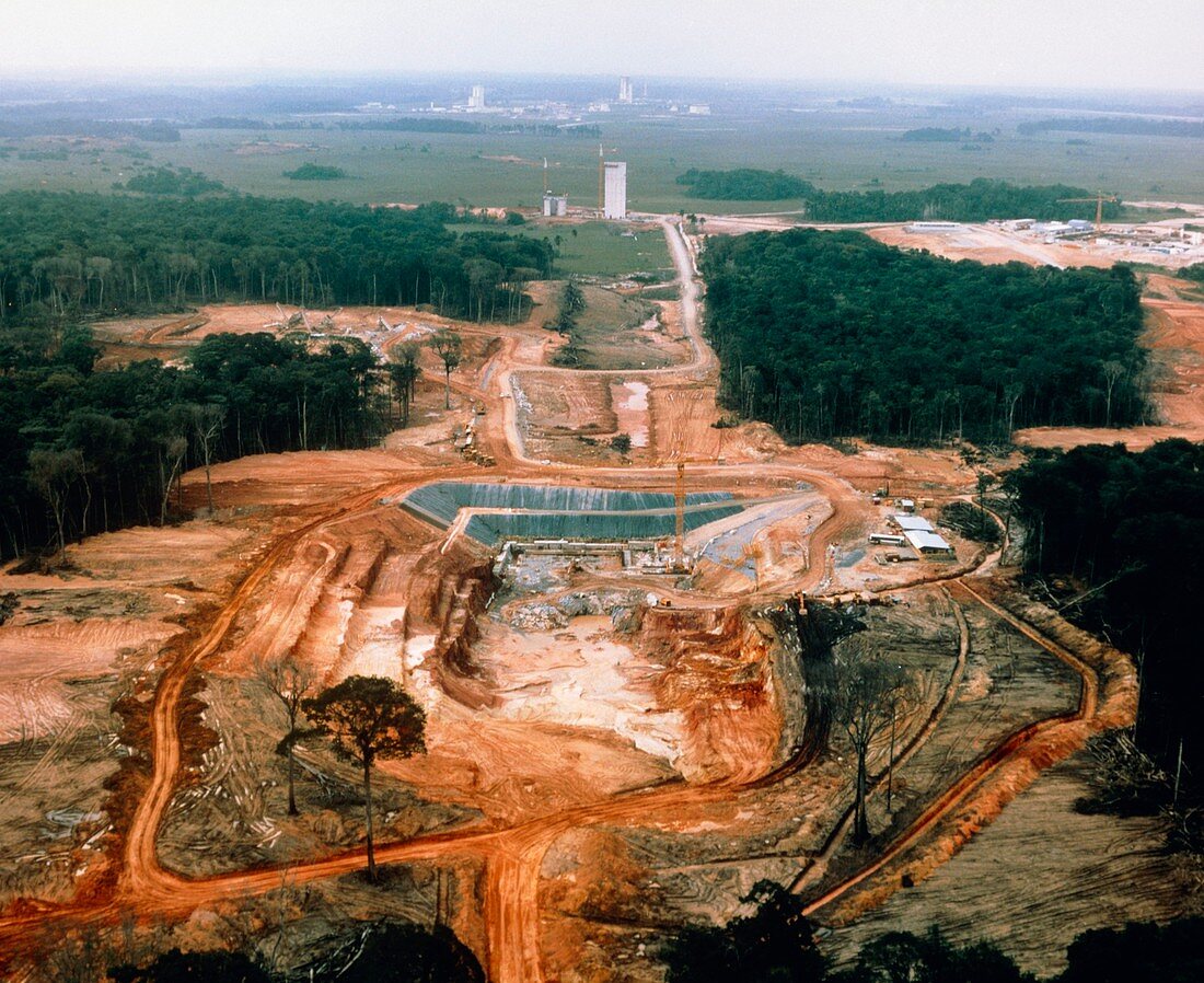 Construction work at the Kourou space centre