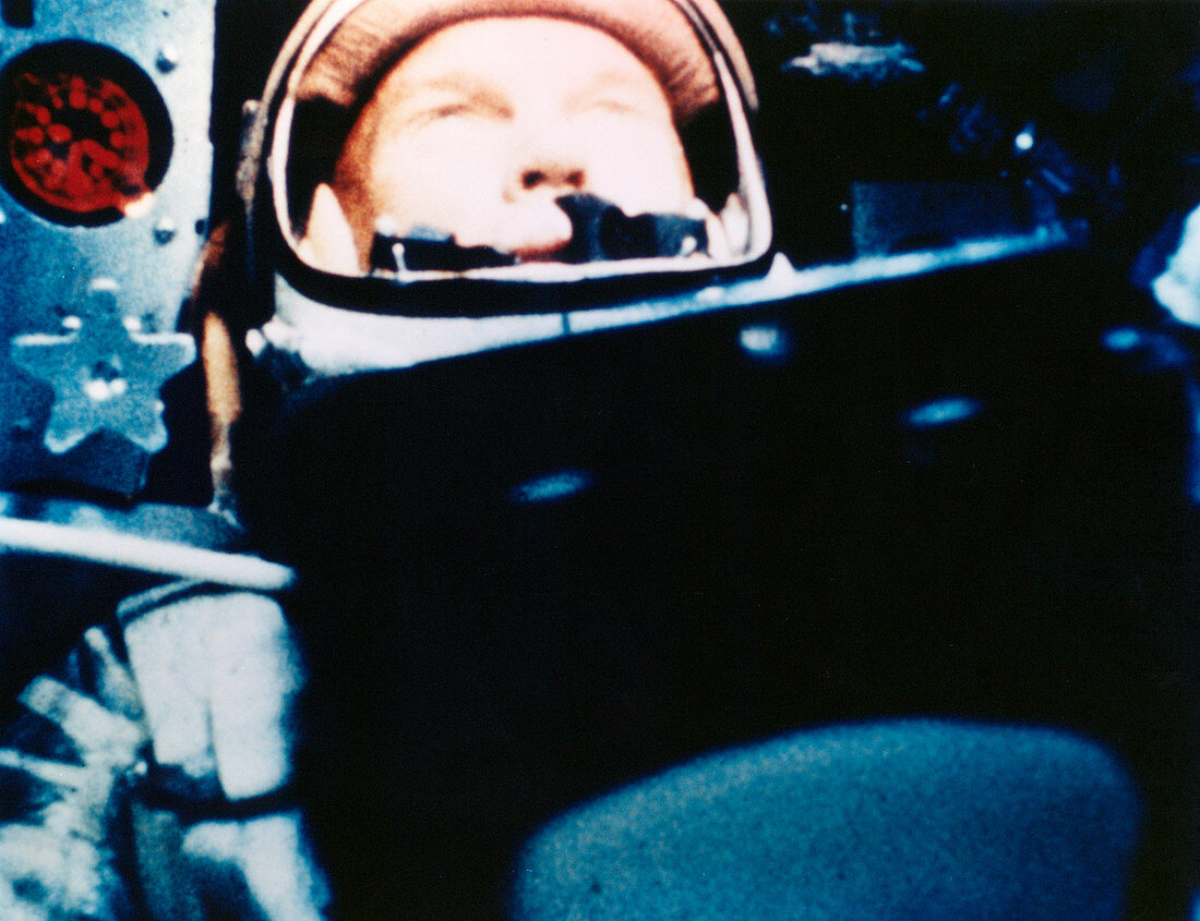 Astronaut John Glenn in Earth orbit