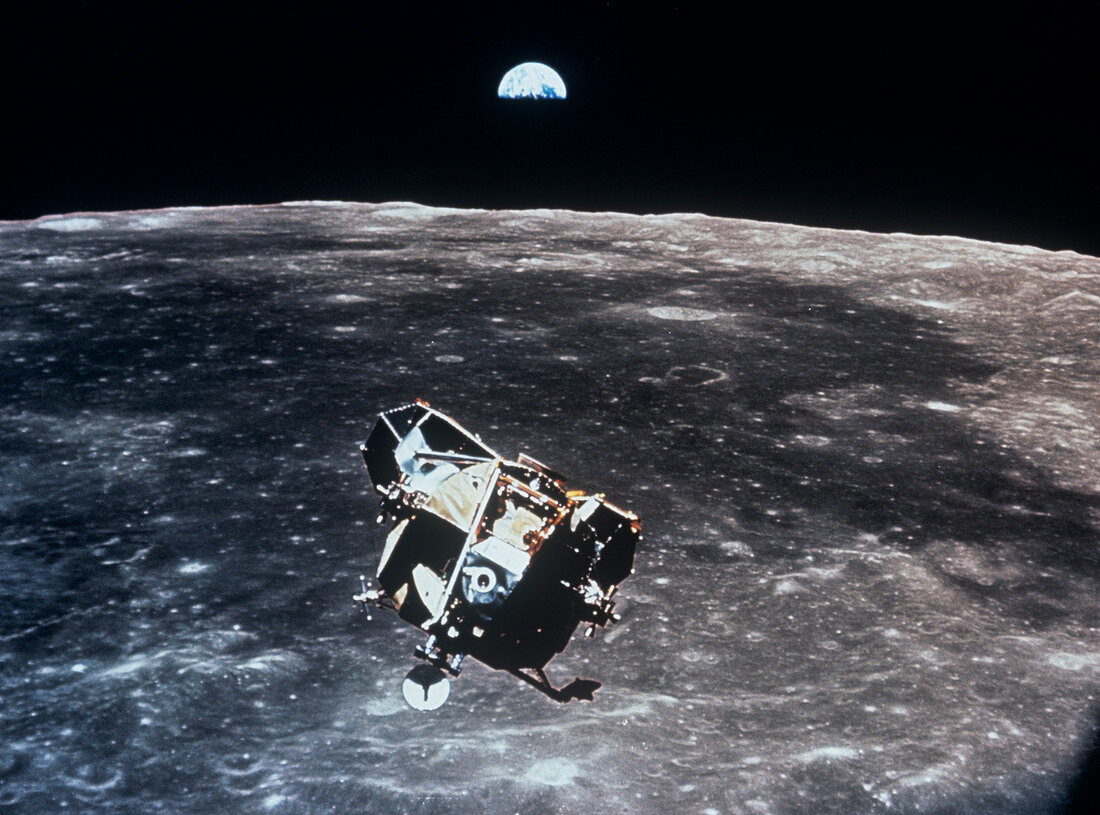 Apollo 11 photo of Lunar Module ascent stage