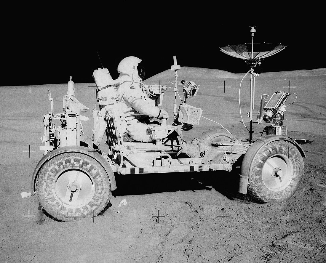 Astronaut on the lunar rover