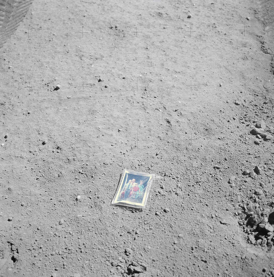 Photograph left on the Moon