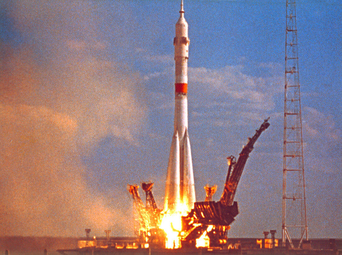Launch of Soyuz 19 for Apollo-Soyuz Test Project