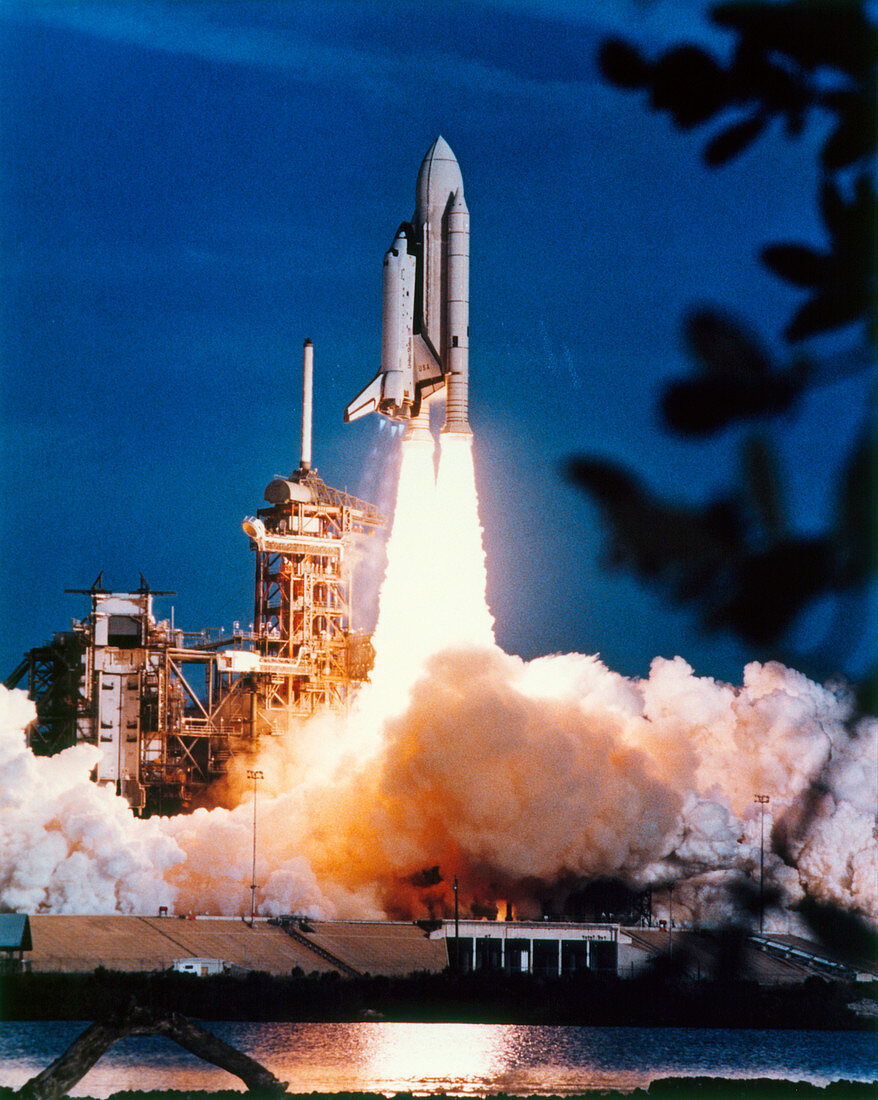 Launch of Columbia,the first space shuttle