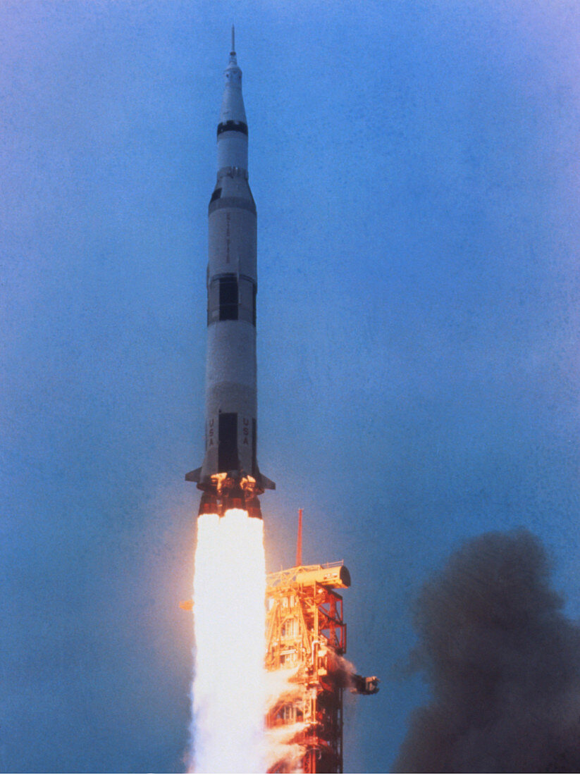 Launch of Apollo 13 on a Saturn V rocket