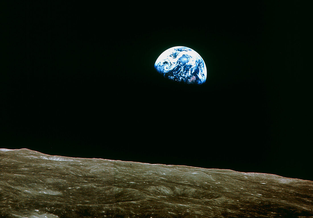 Earthrise over Moon,Apollo 8