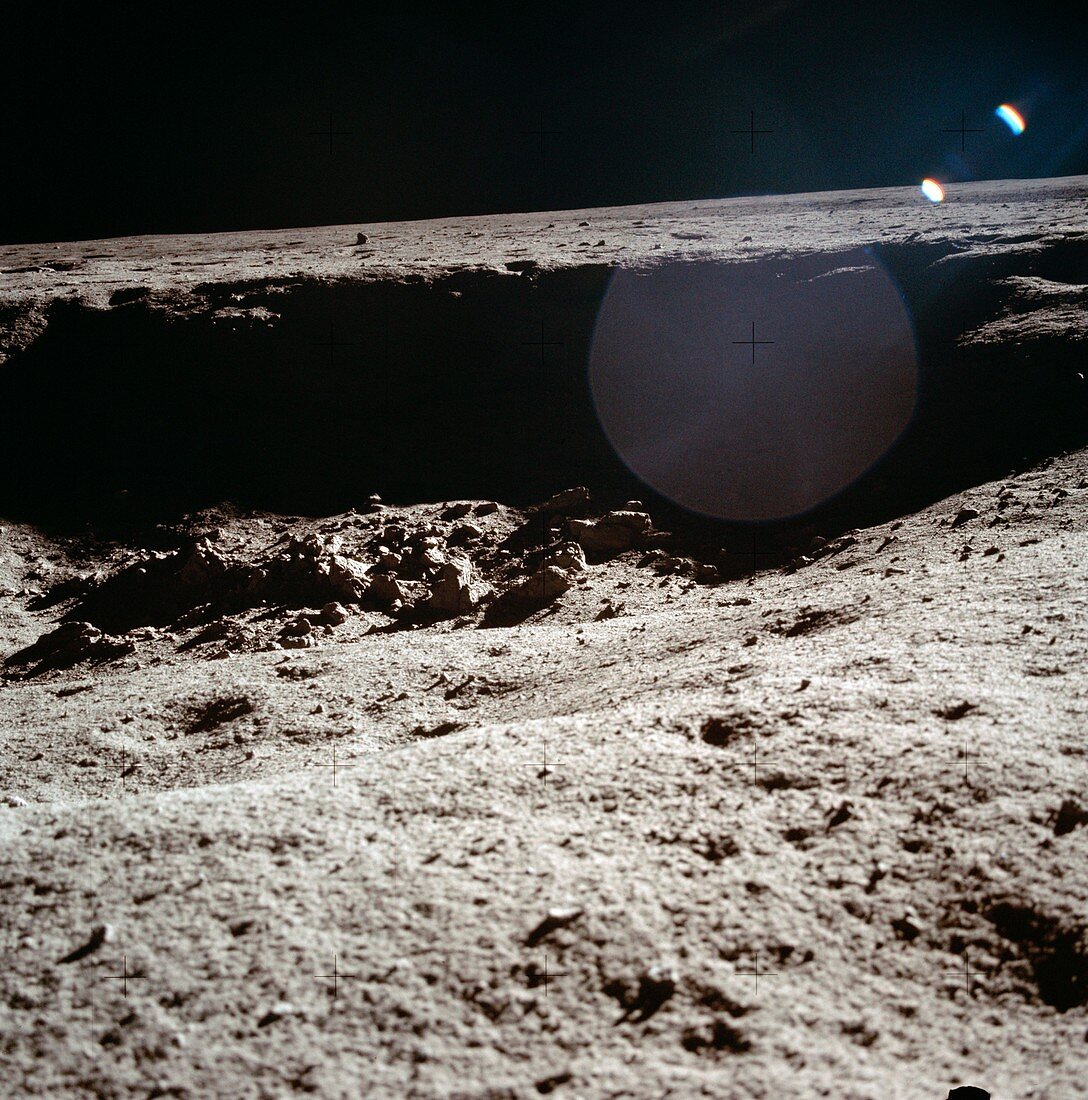 Moon surface near Apollo 11