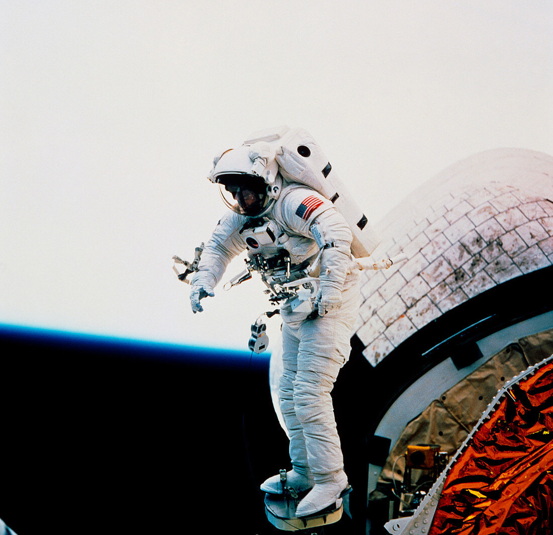 Astronaut Newman during EVA,STS-51