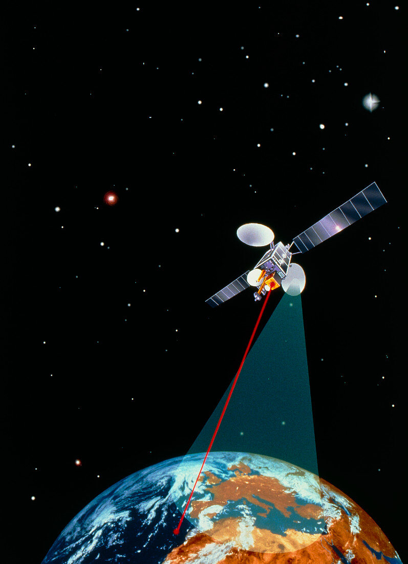 ARTEMIS satellite using laser data link