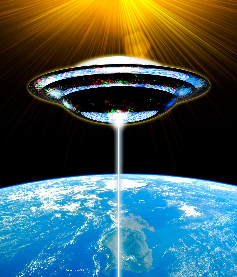 UFO above Earth