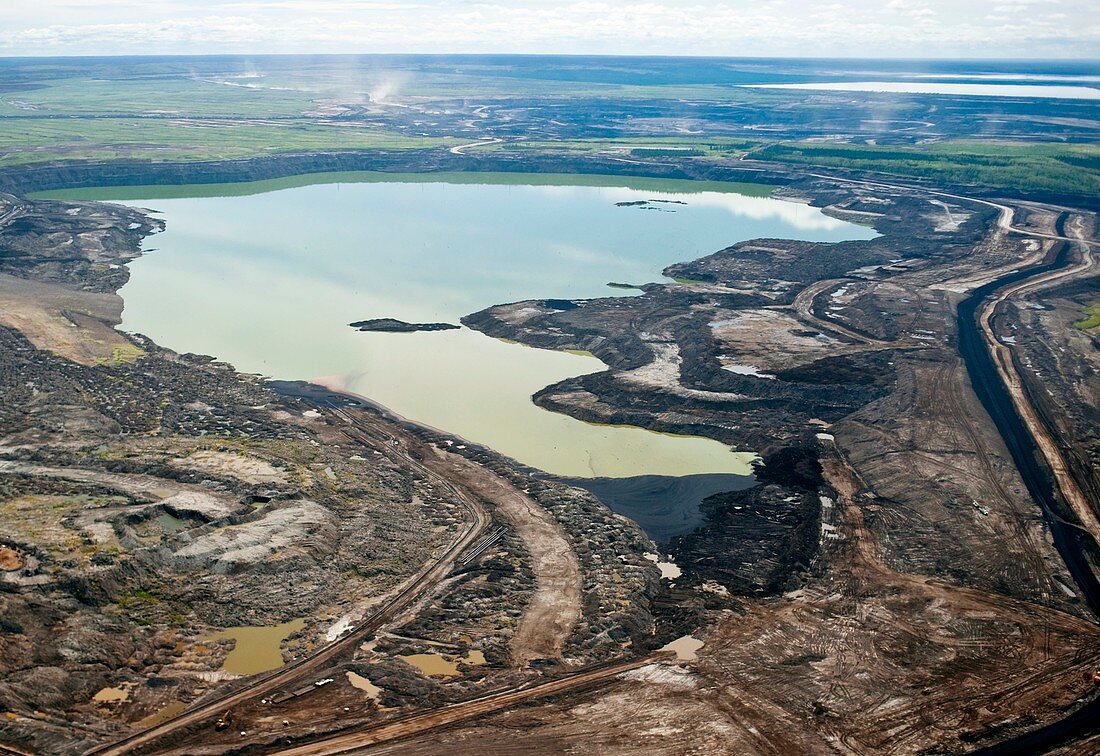 Settling pond,Athabasca Oil Sands