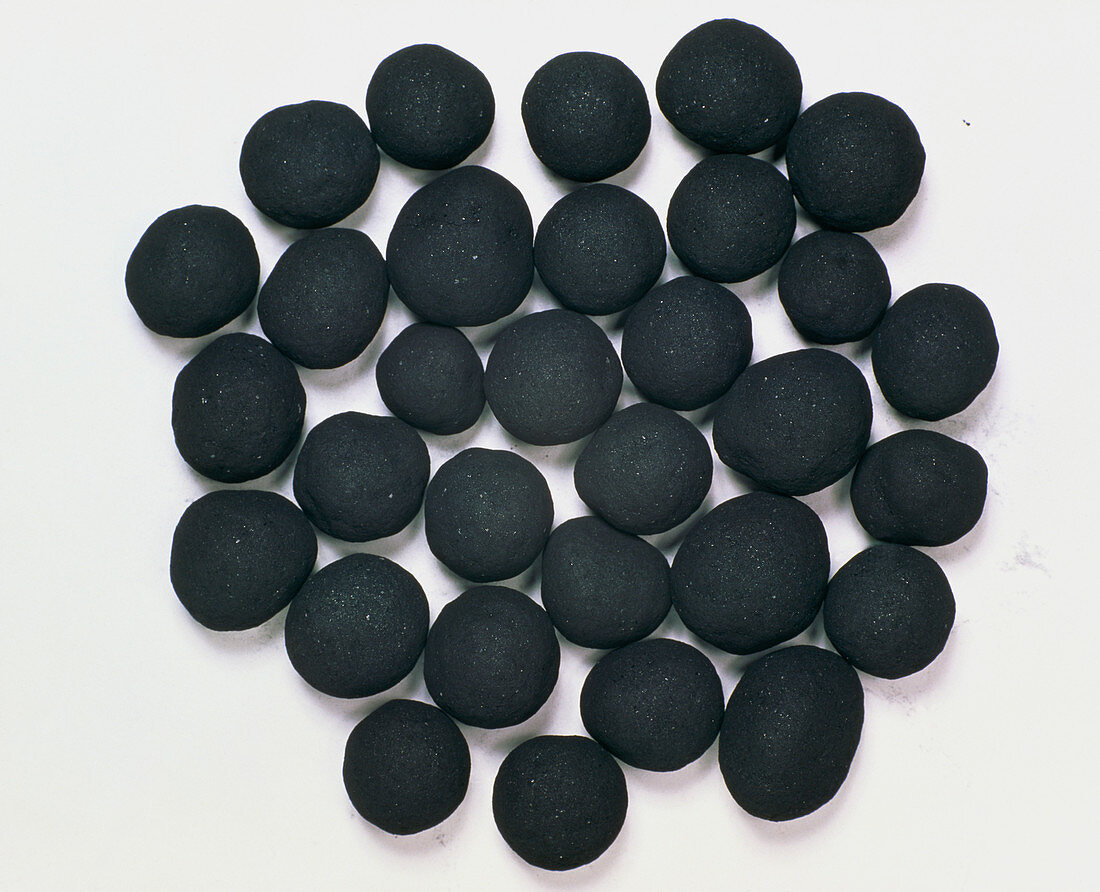 Charcoal pellets obtained from vegetable bagasse