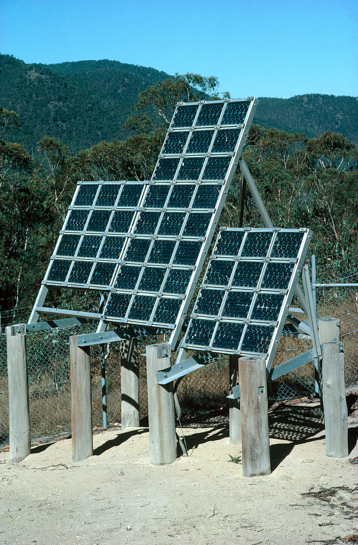 Solar panel for telephone station