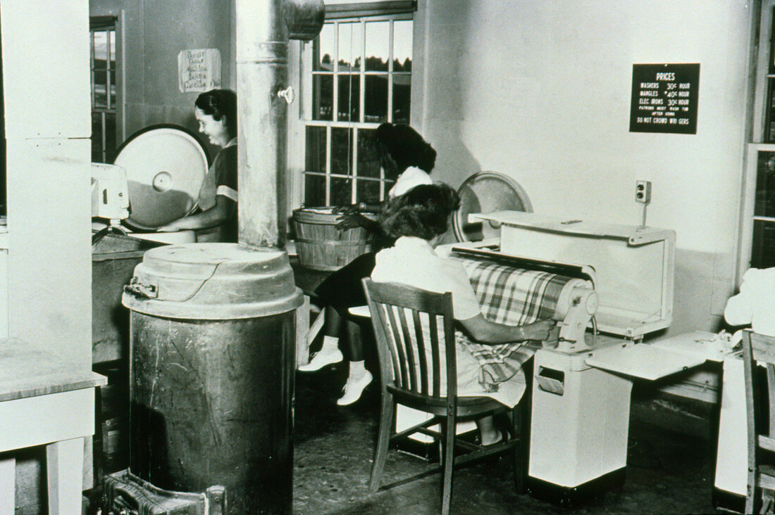 Community laundry at Los Alamos