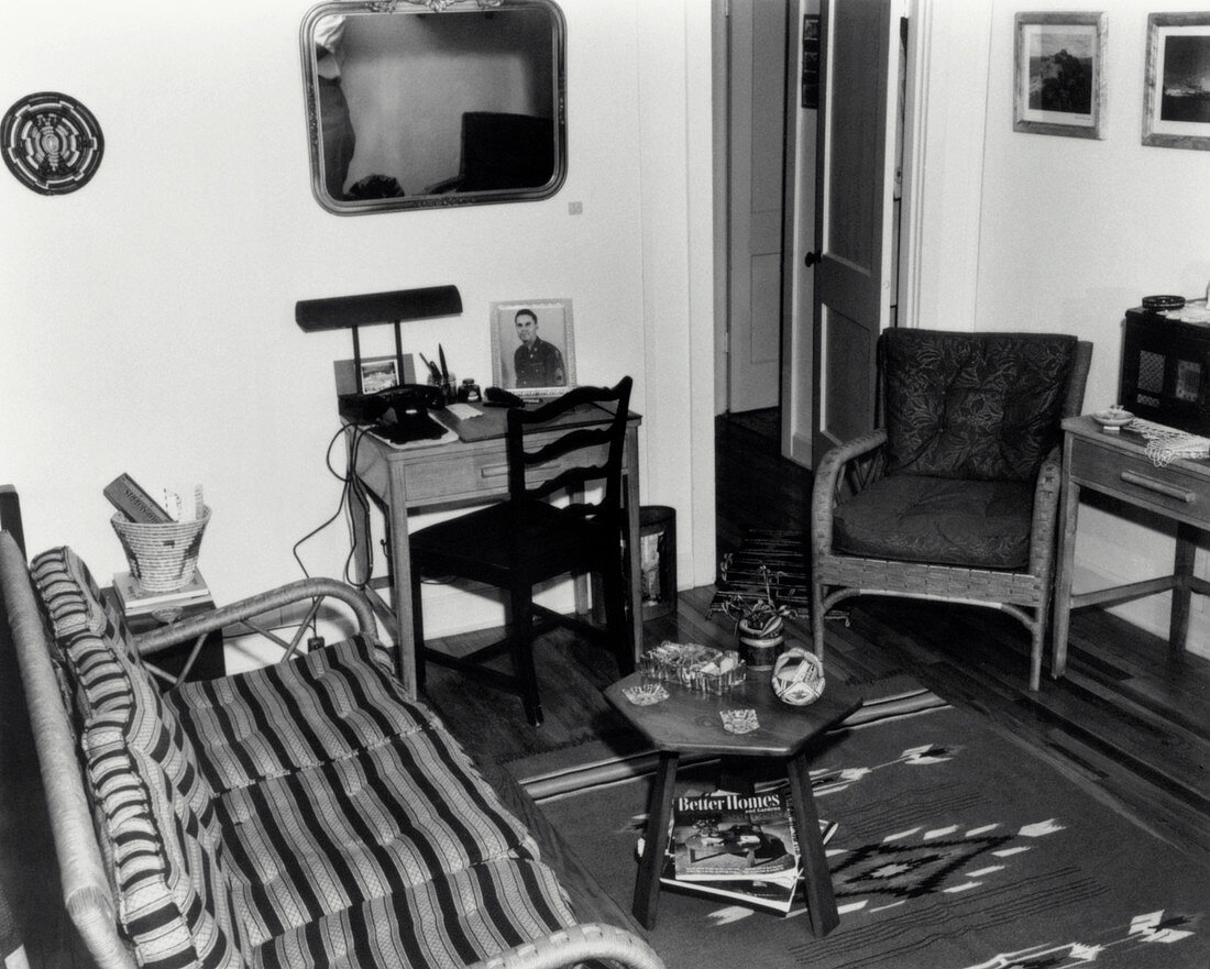 Interior of typical house,Los Alamos 1943-45