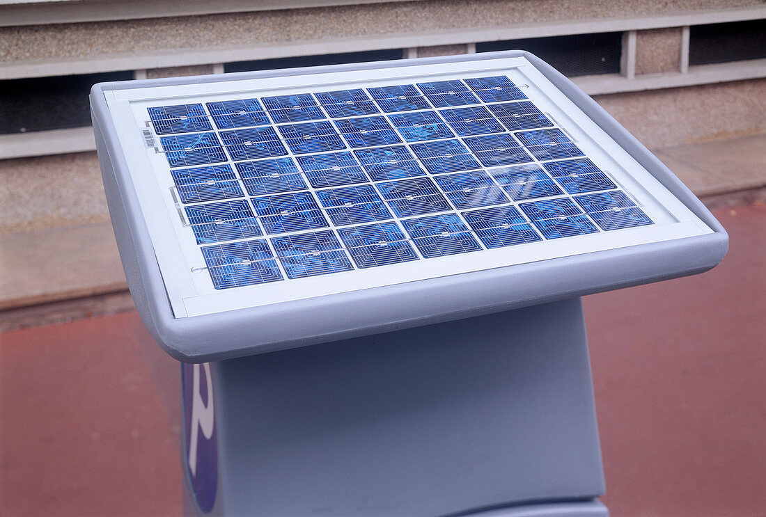 Solar-powered parking meter