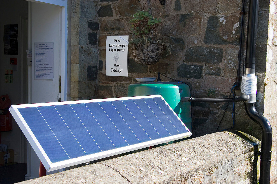 Solar panel at the ECO Centre,Wales