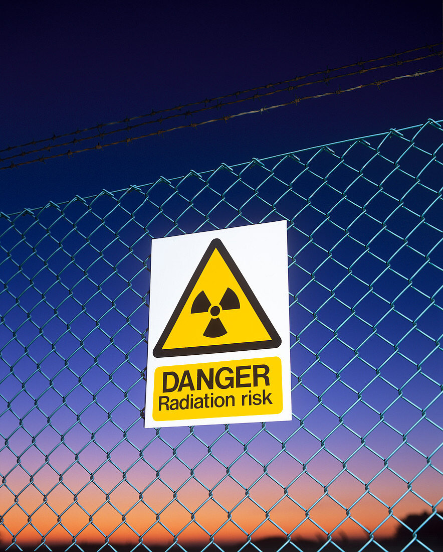 Radiation warning sign